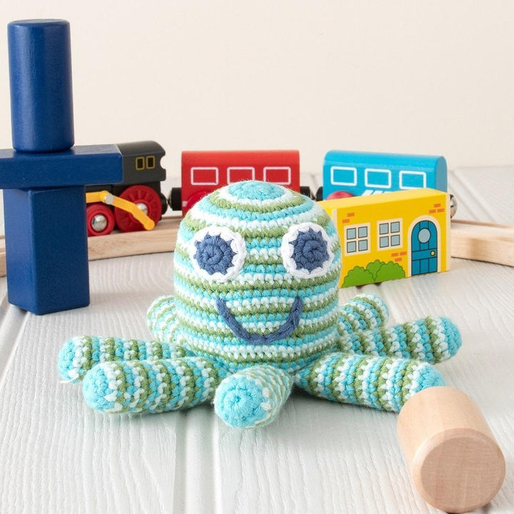 Pebble Crochet Octopus Rattle