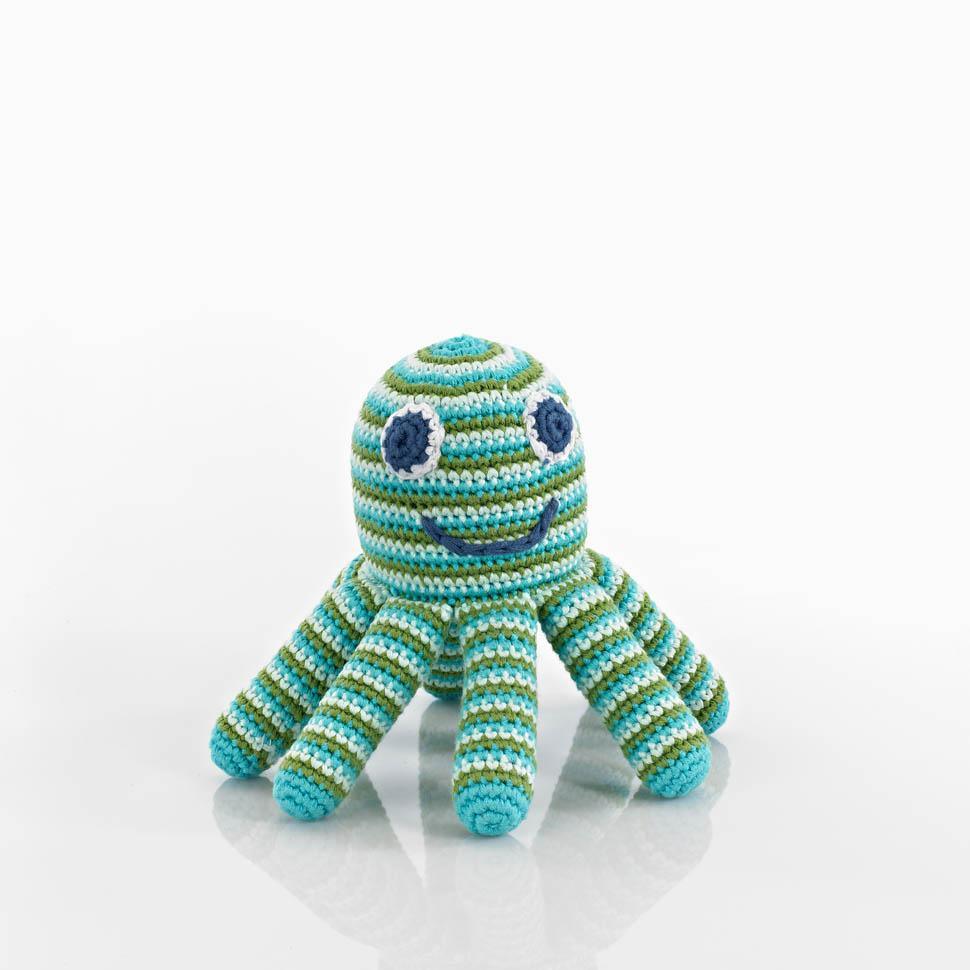 Pebble Crochet Octopus Rattle