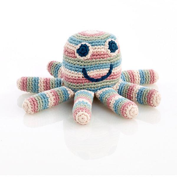 Pebble Crochet Octopus Rattle