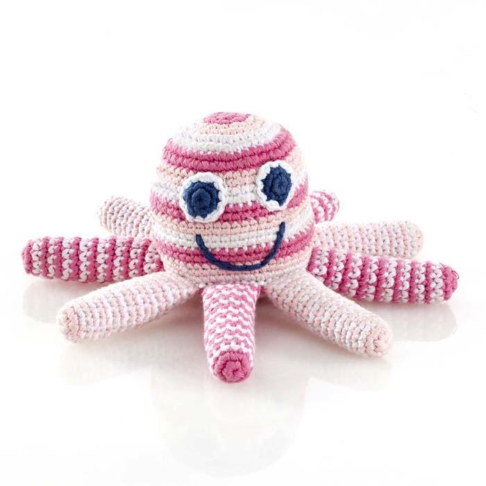 Pebble Crochet Octopus Rattle