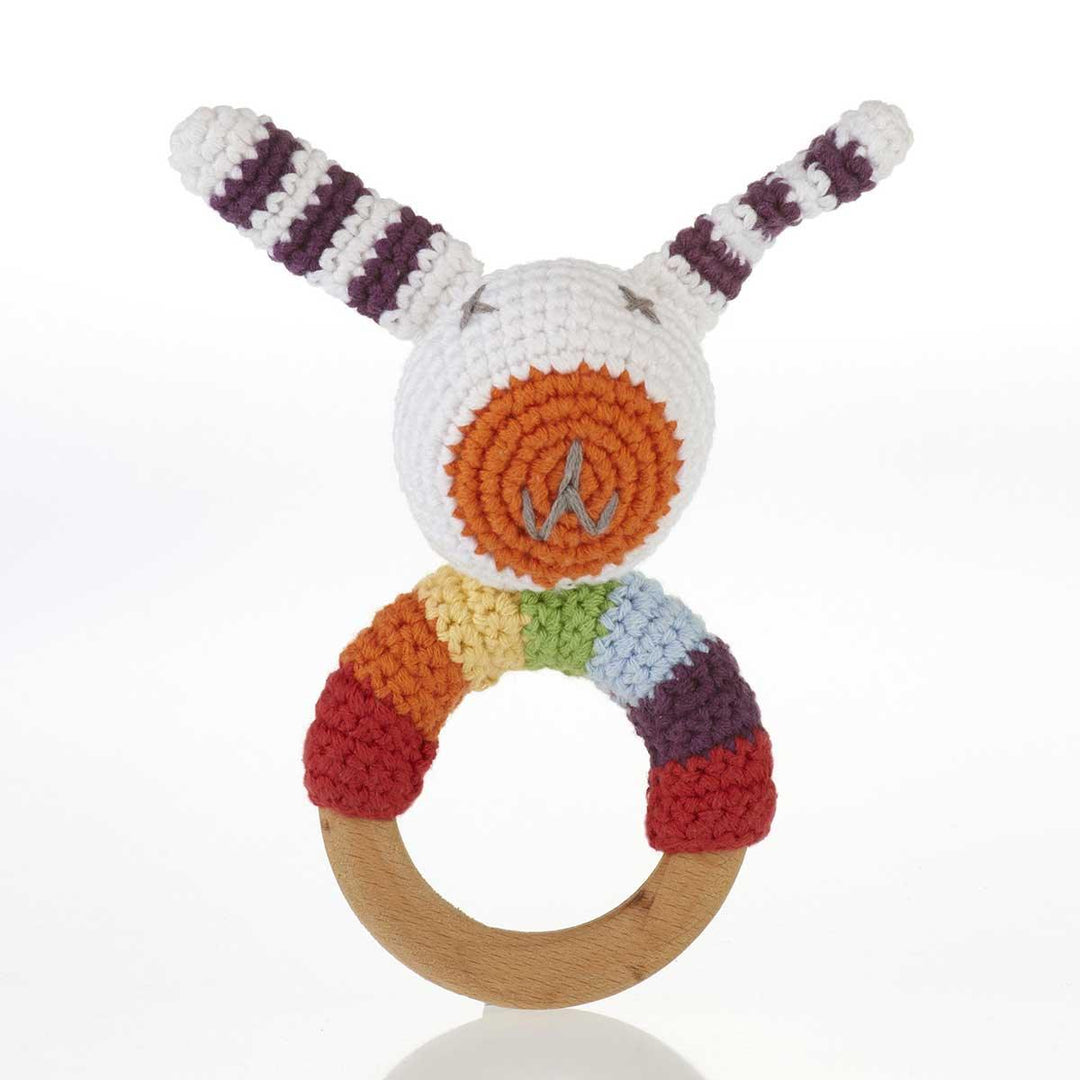 Pebble Wooden Ring Rattle