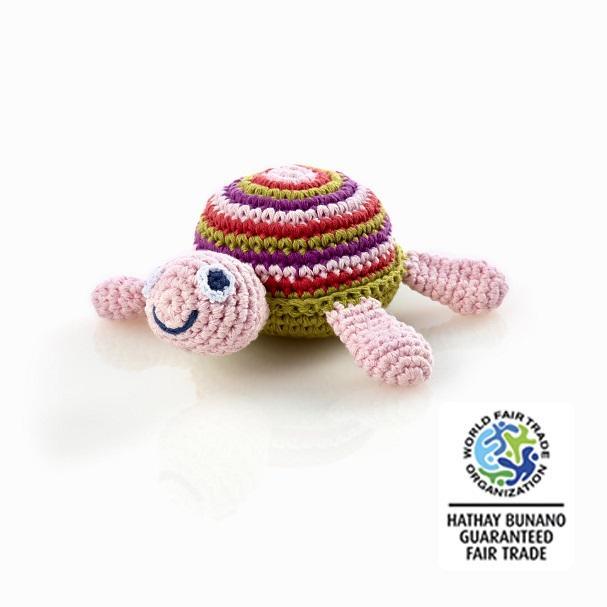 Pebble Crochet Turtle Rattle