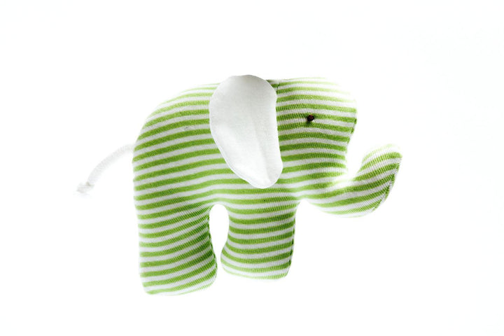 Under the Nile Organic Fair Trade Scrappy Elephant Green Stripe Picture