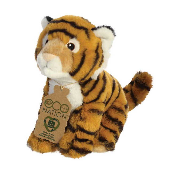 Aurora Eco Nation Recycled Plastic Bengal Tiger Teddy Left Side Picture