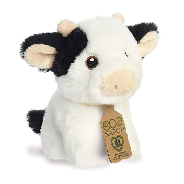 Aurora Eco Nation Recycled Plastic Mini Cow Teddy Right Picture