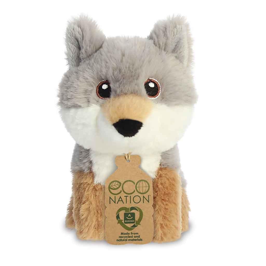 Aurora Eco Nation Recycled Plastic Mini Wolf Teddy Main Picture