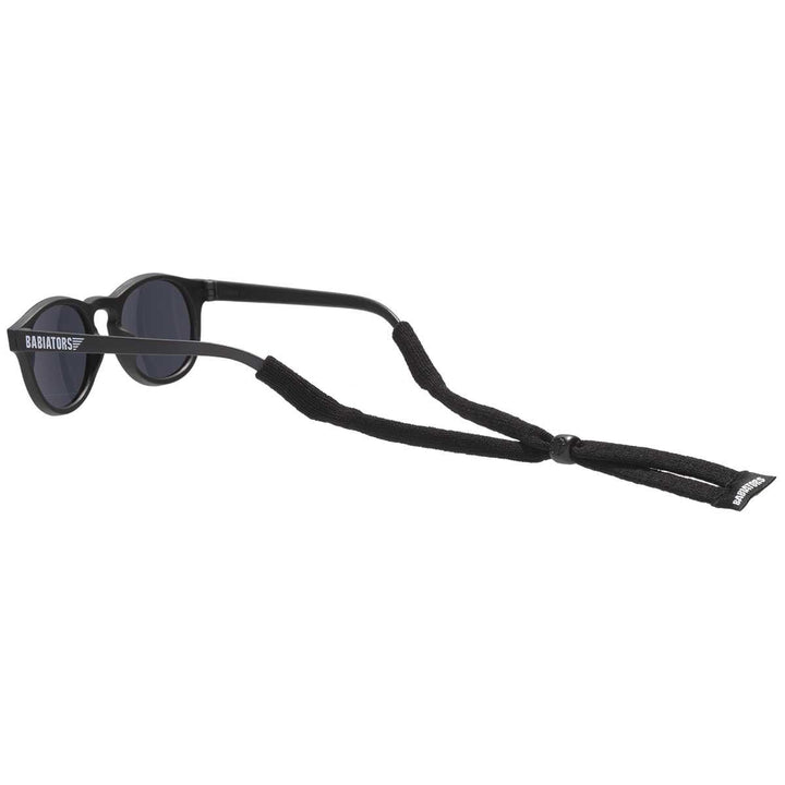 Babiators fabric strap in black side on sunglasses