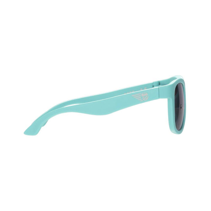 Babiators original navigator sunglasses in totally turquoise colour side picture