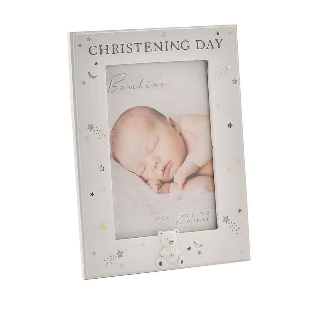 Bambino Resin Starry Night Christening Day Photo Frame Main Picture