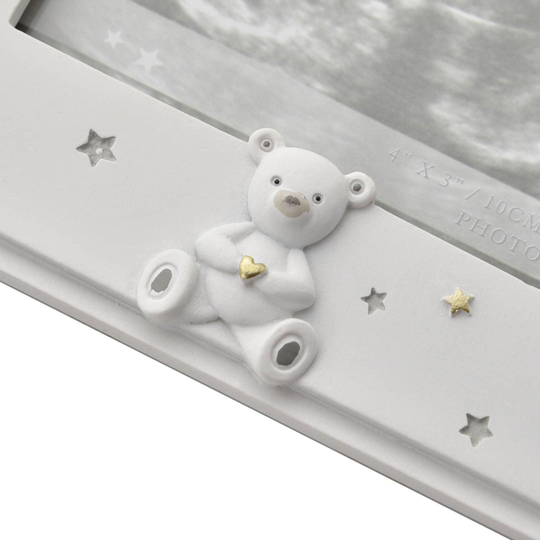 Bambino Resin Starry Night Baby's Scan Photo Frame Teddy Detail Picture