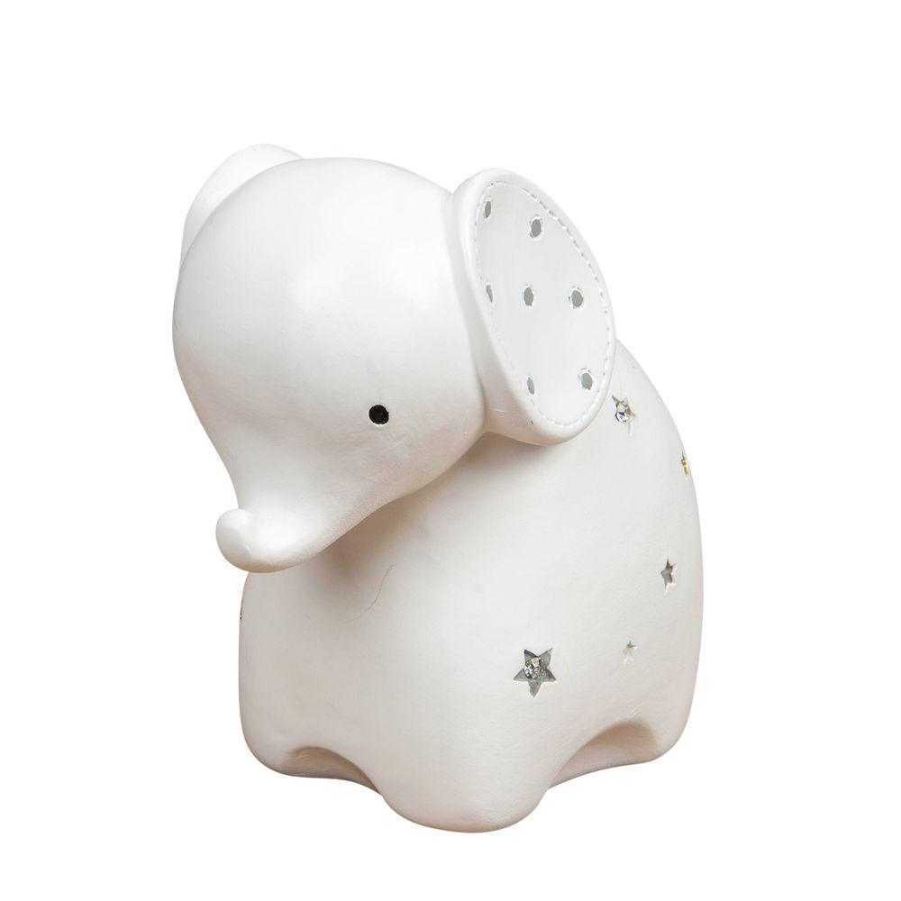 Bambino Baby Elephant White Resin Money Box Main Picture