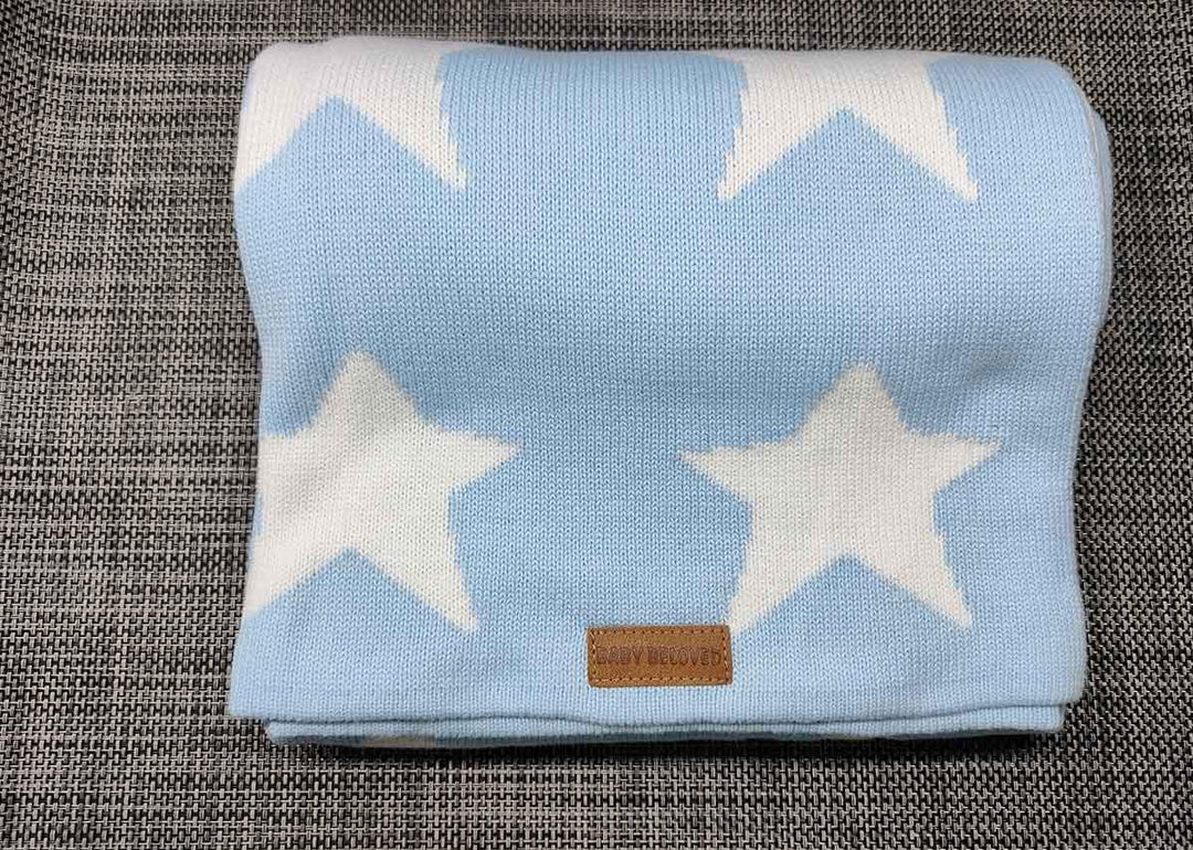 Baby Beloved 100% GOTS Organic Cotton Blue Star Blanket Main Picture