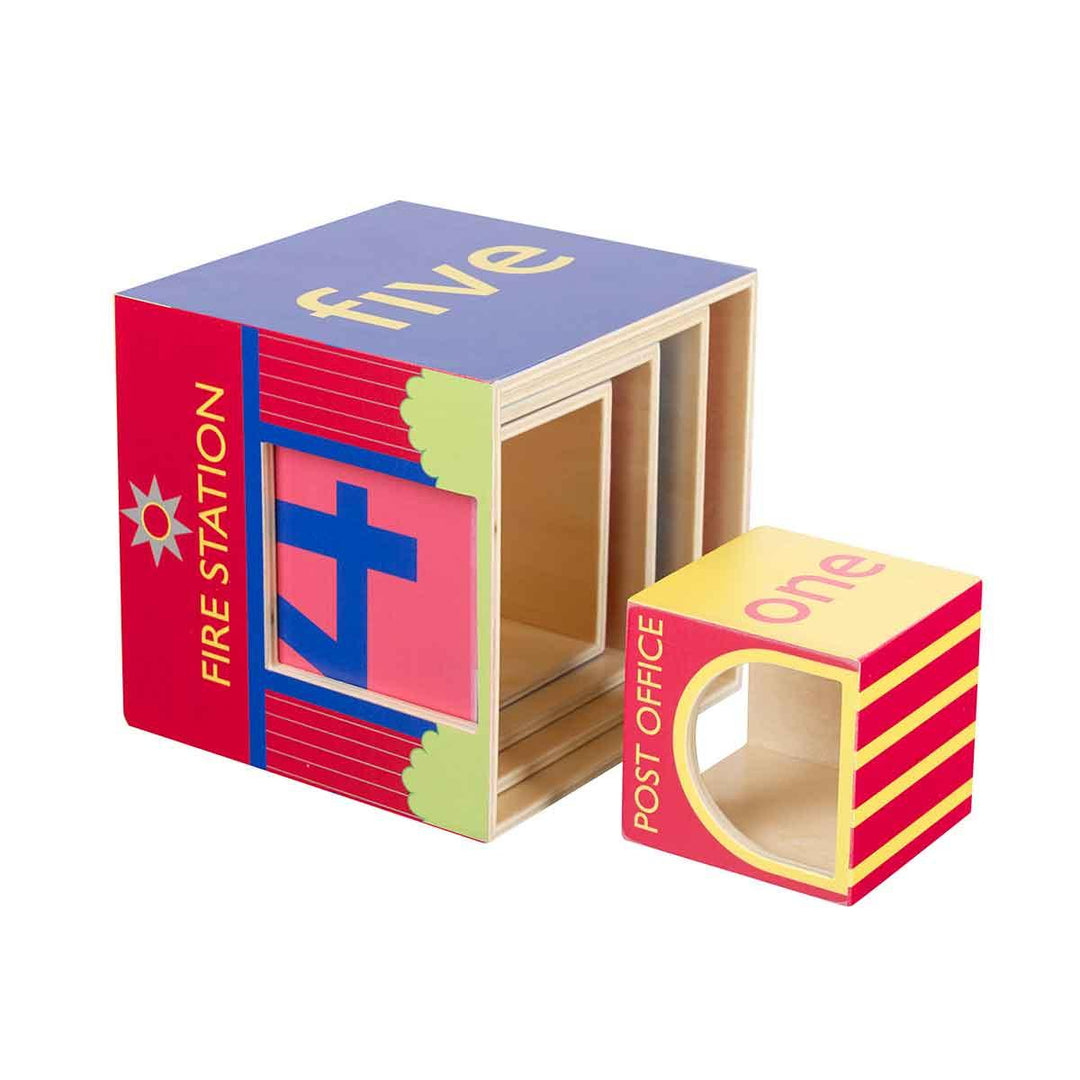 Orange Tree Toys Wooden Emergency Stacking Cubes Stacked Inside Each Other Picture