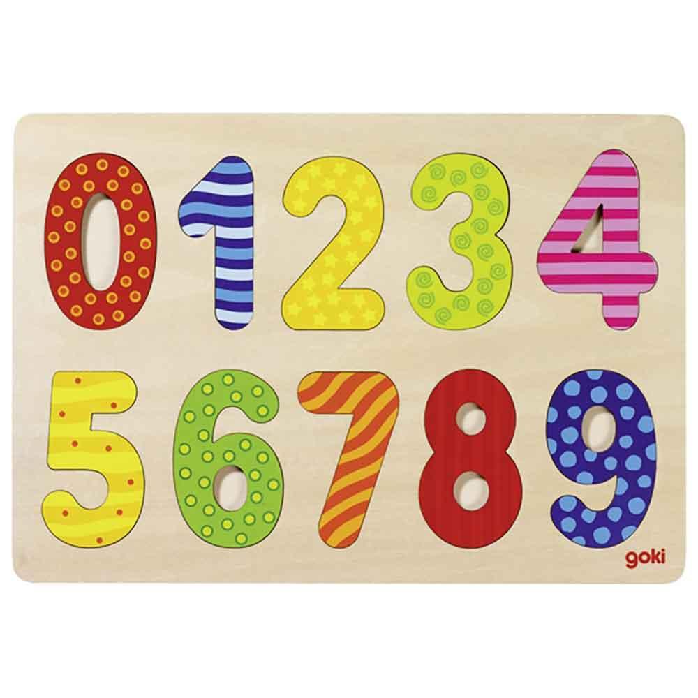 Goki Basic Wooden 0 to 9 Number Puzzle Main Picture