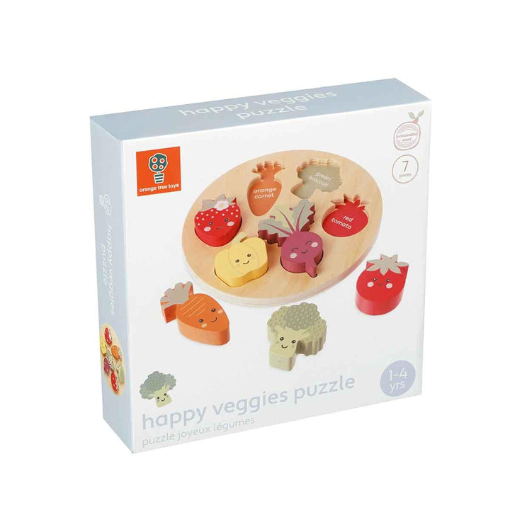 Orange Tree Toys Wooden Happy Veggie Puzzle Box Front