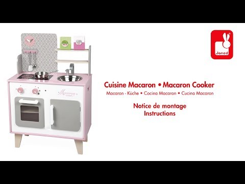 Janod Wooden Macaron Cooker Kitchen Video