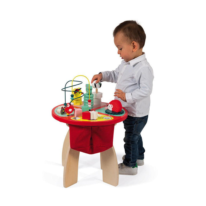 Janod Wooden Baby Forest Activity Table Being Used Picture