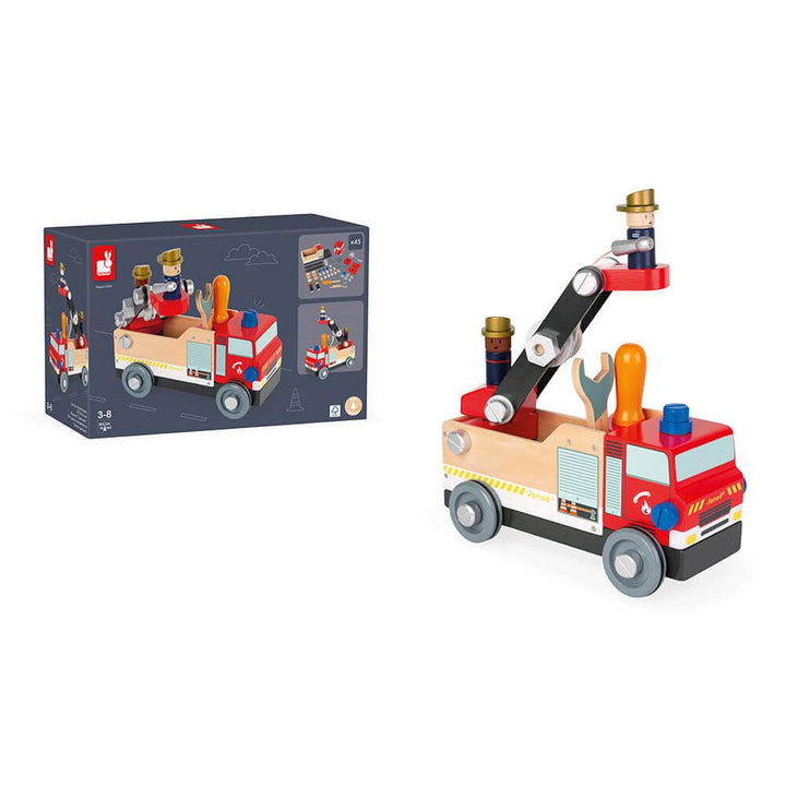 Janod Wooden Brico'Kids DIY Fire Truck and Box Main Picture