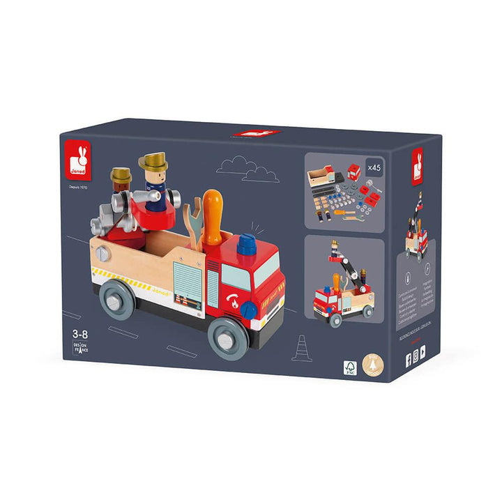 Janod Wooden Brico'Kids DIY Fire Truck Box Picture