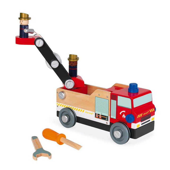 Janod Wooden Brico'Kids DIY Fire Truck and Tools Picture