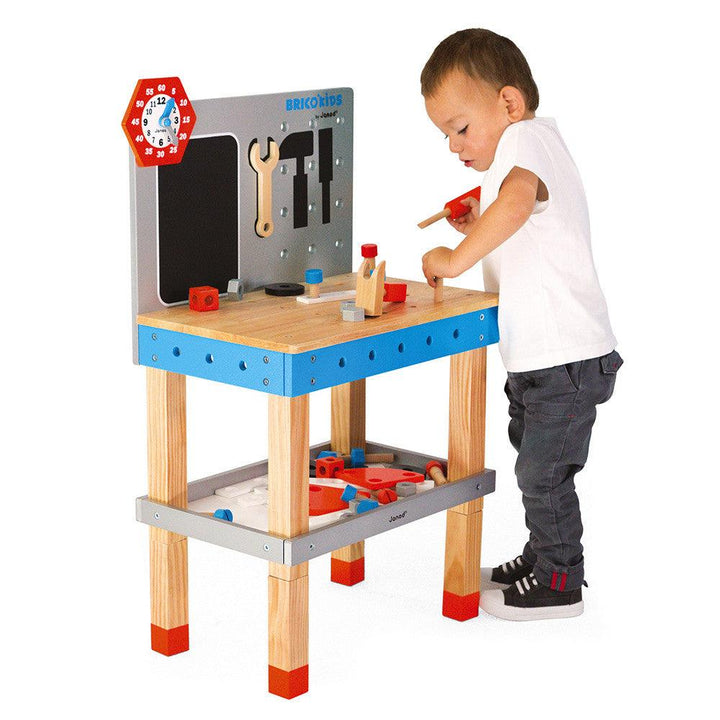 Janod Wooden Brico'Kids Giant Magnetic Workbench Being Used Picture