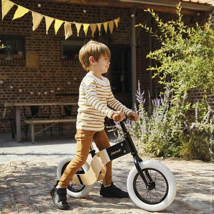 Janod Deluxe Balance Bike Being Ridden Boy Picture