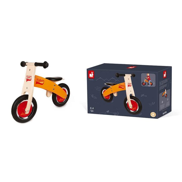 Janod My First Orange and Red Little Bikloon Balance Bike and Box Picture