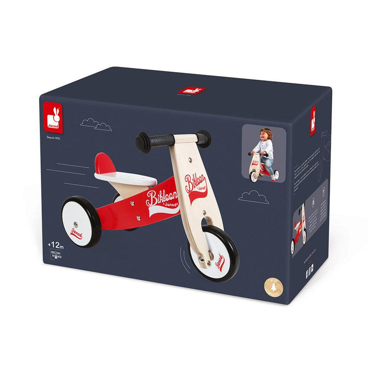 Janod Little Bikloon Red and White Ride-On Box Picture