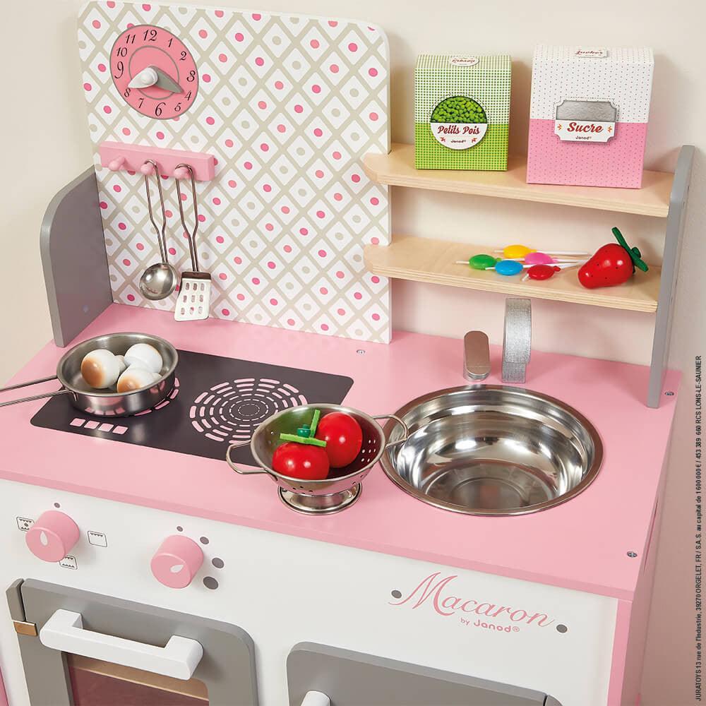 Janod Wooden Macaron Cooker Kitchen Top Picture