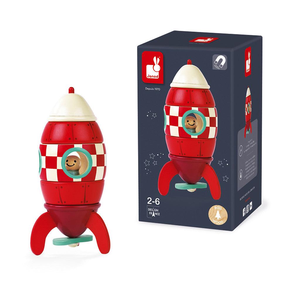 Janod Wooden Magnetic Rocket Small with Box Picture