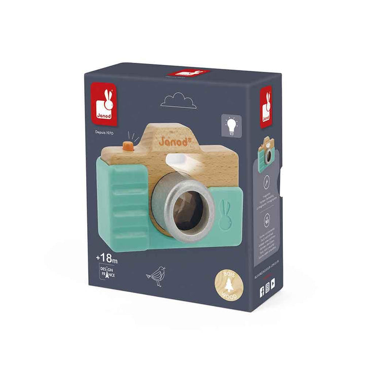 Janod Wooden Camera with Silicone Cover Box Picture