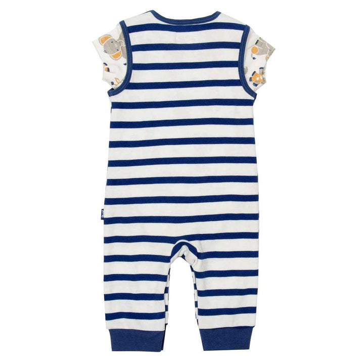 Kite eco-friendly GOTS certified organic cotton giraffe dungaree and bodysuit set back