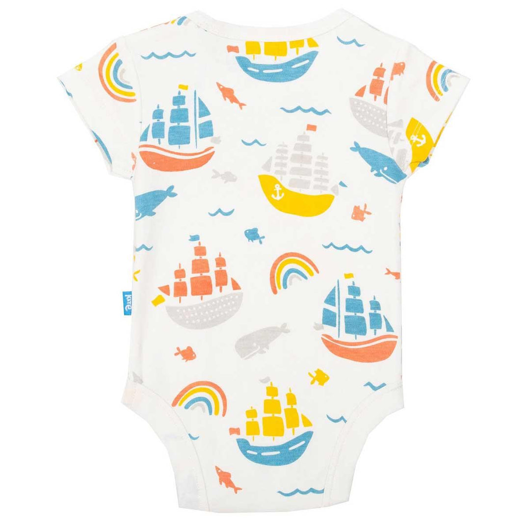 Kite eco-friendly GOTS certified organic cotton ship ahoy bodysuit back