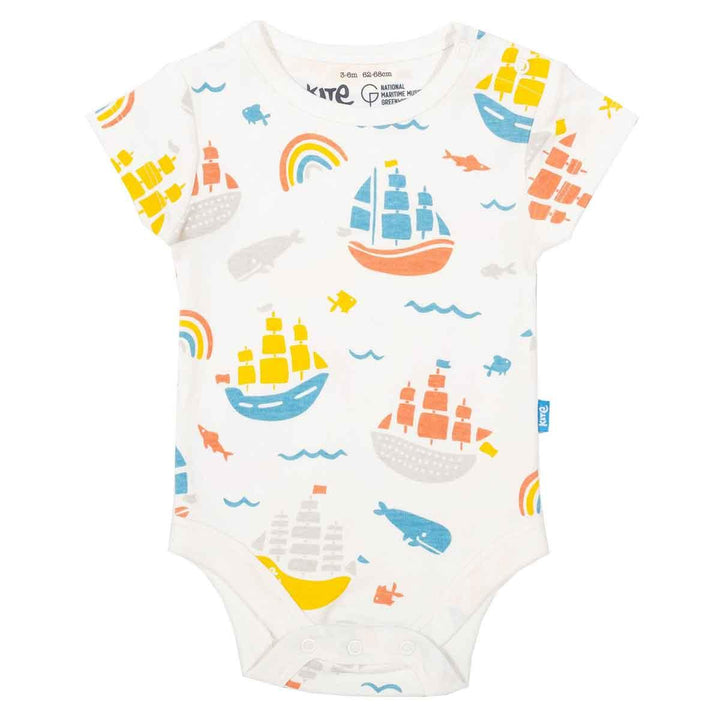 Kite eco-friendly GOTS certified organic cotton ship ahoy bodysuit main