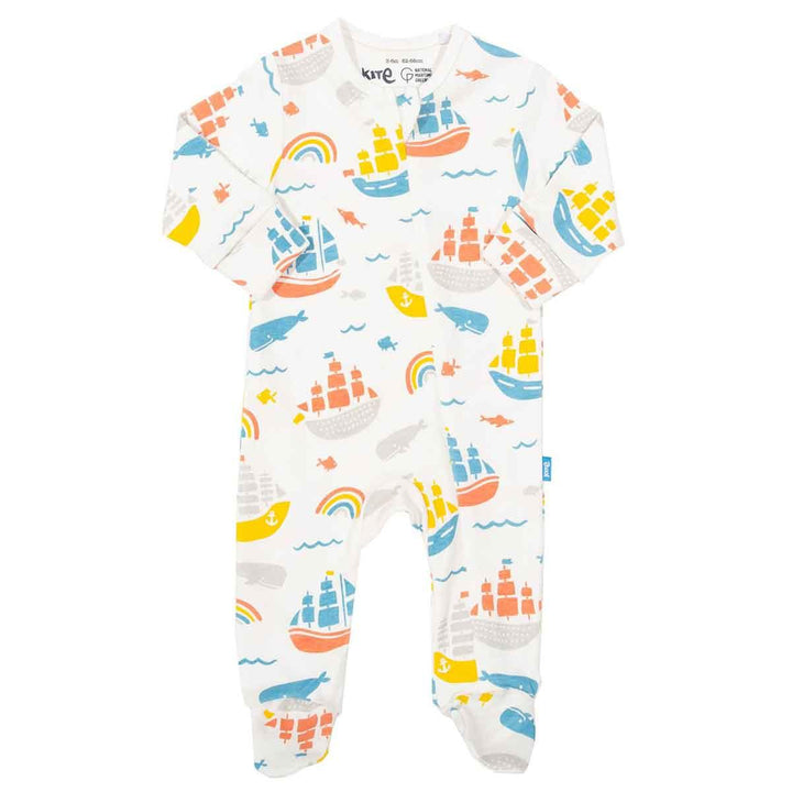 Kite eco-friendly GOTS certified organic cotton ship ahoy sleepsuit main