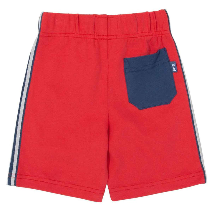 Kite GOTS Organic Cotton Side Stripe Red Shorts Back Picture