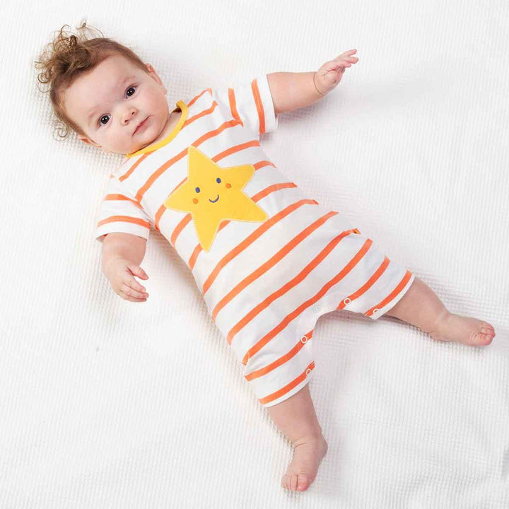 Kite GOTS Organic Cotton Starfish Romper Being Worn Picture