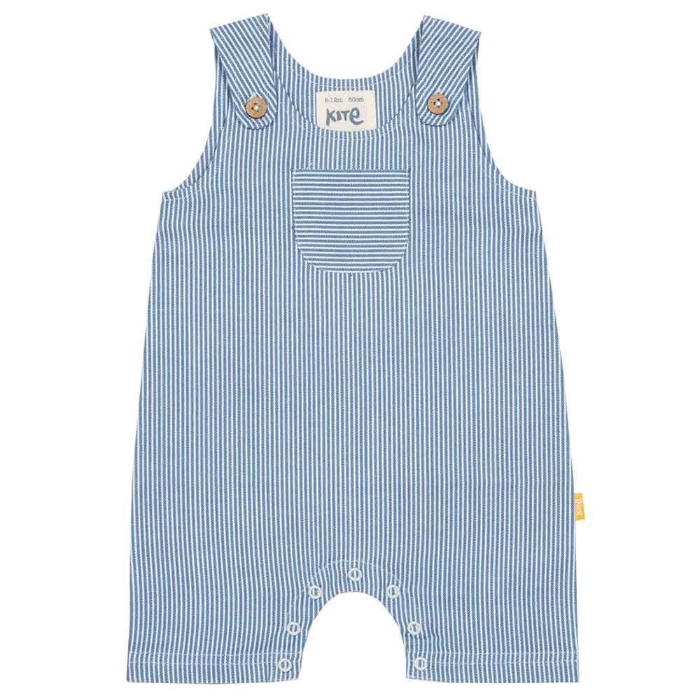 Kite Clothing GOTS Organic Cotton Ticking Dungarees Front Picture