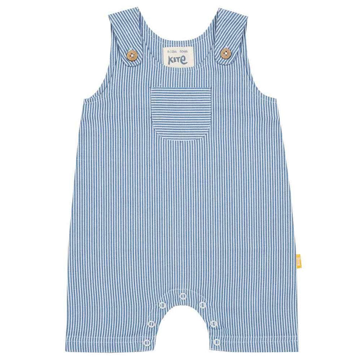 Kite Clothing GOTS Organic Cotton Ticking Dungarees Front Picture