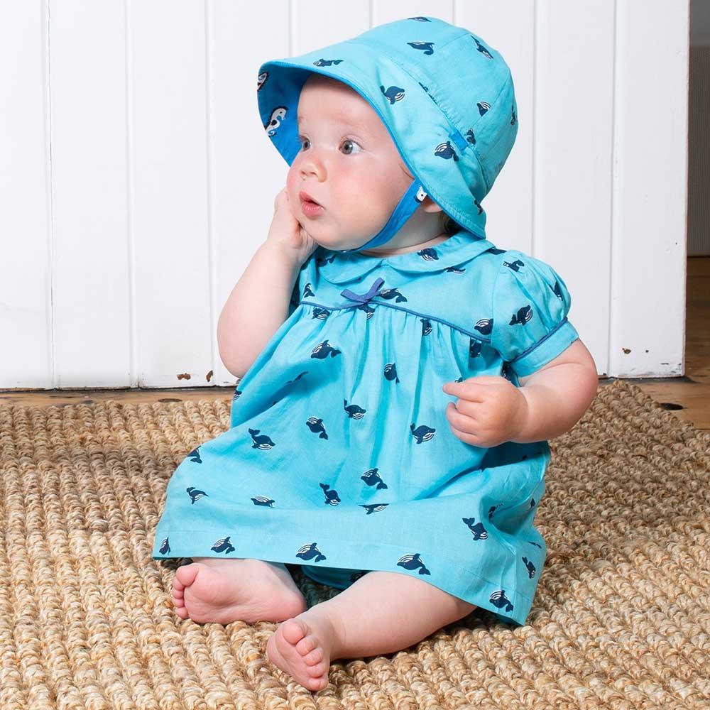 Kite Clothing GOTS Organic Cotton Wonder Whale Set Being Worn Picture