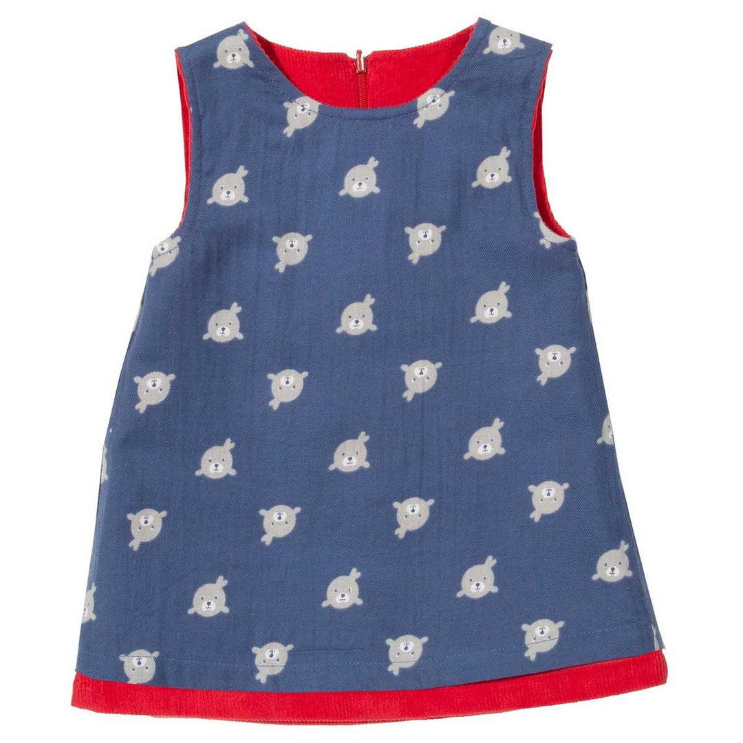 Kite Clothing GOTS Organic Cotton Penguin Reversible Dress Front Picture