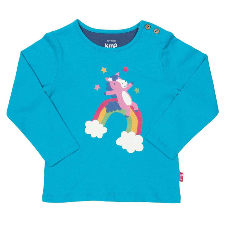 Kite Clothing GOTS Organic Cotton Rainbow Pony T-Shirt Front Picture