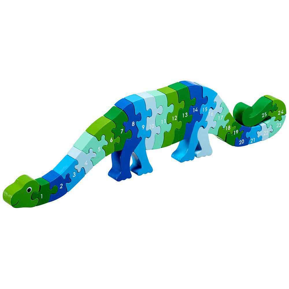 Lanka Kade Natural Wooden Dizzie the Dinosaur  1-25 Jigsaw Puzzle Main Picture