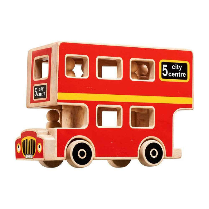 Lanka Kade Natural Wooden Red City Bus Play Set Main Picture