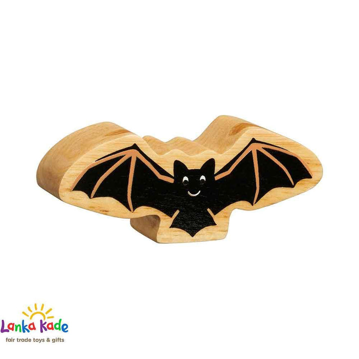 Lanka Kade Natural Wooden Colourful Black Bat World Animal Figure