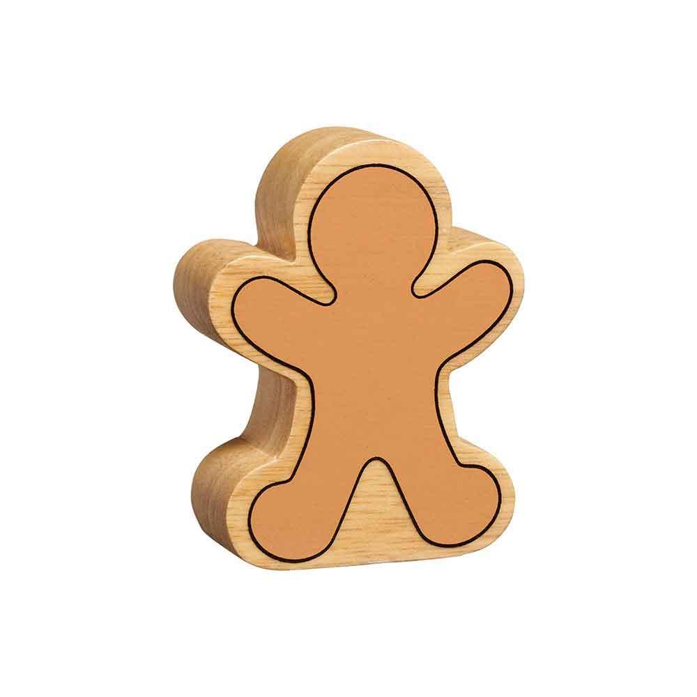 Lanka Kade Natural Wooden Colourful Gingerbread Man Christmas Figure Back Picture