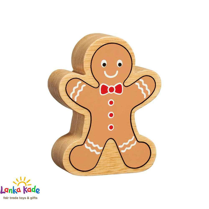 Lanka Kade Natural Wooden Colourful Gingerbread Man Christmas Figure Main Picture