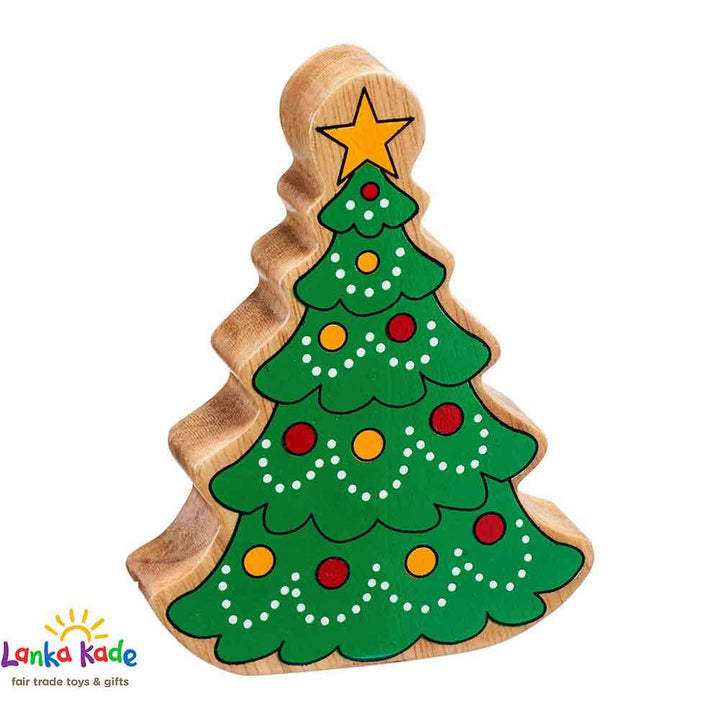 Lanka Kade Natural Wooden Colourful Green Christmas Tree Figure Main Picture