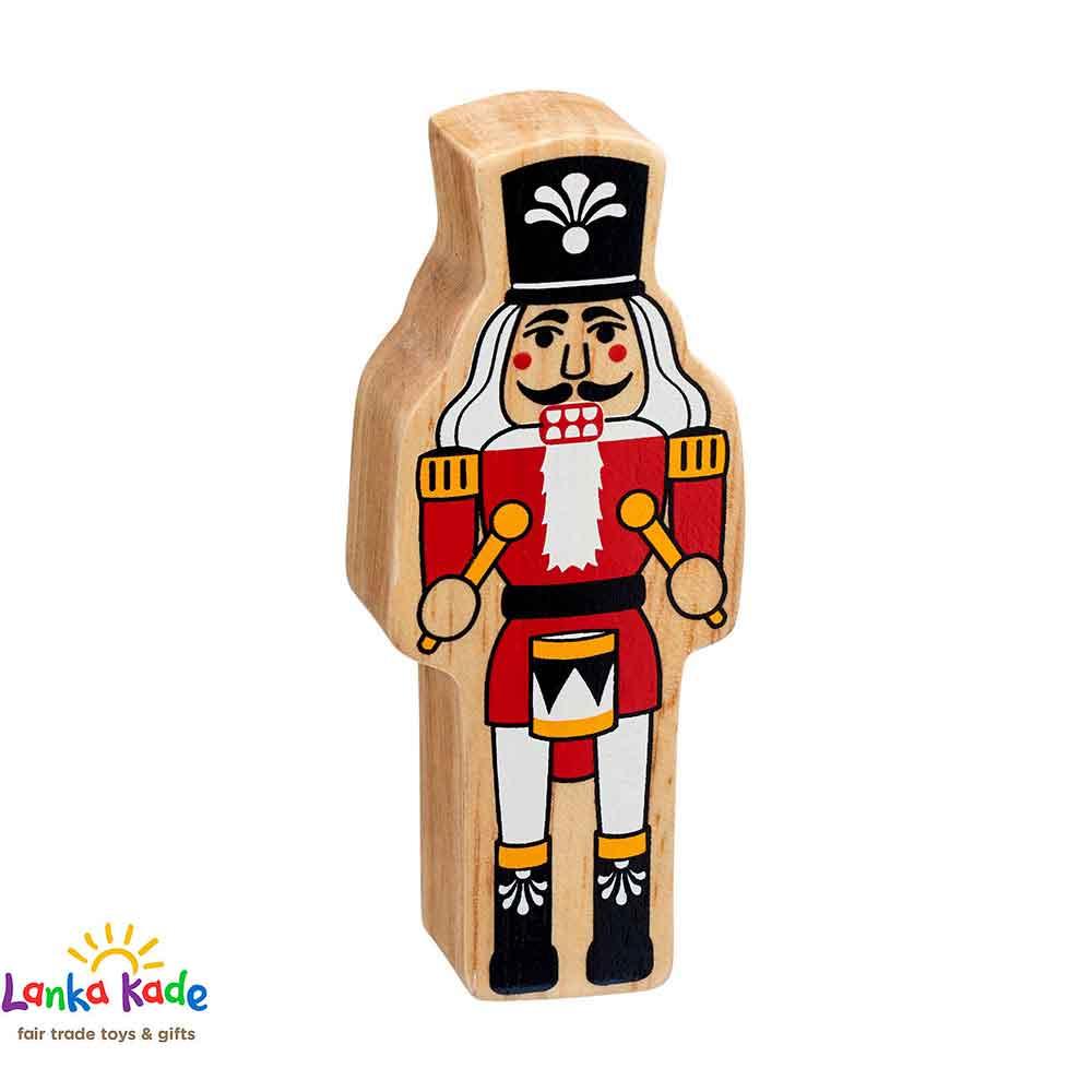 Lanka Kade Natural Wooden Colourful Red and White Nutcracker Christmas Figure Main Picture