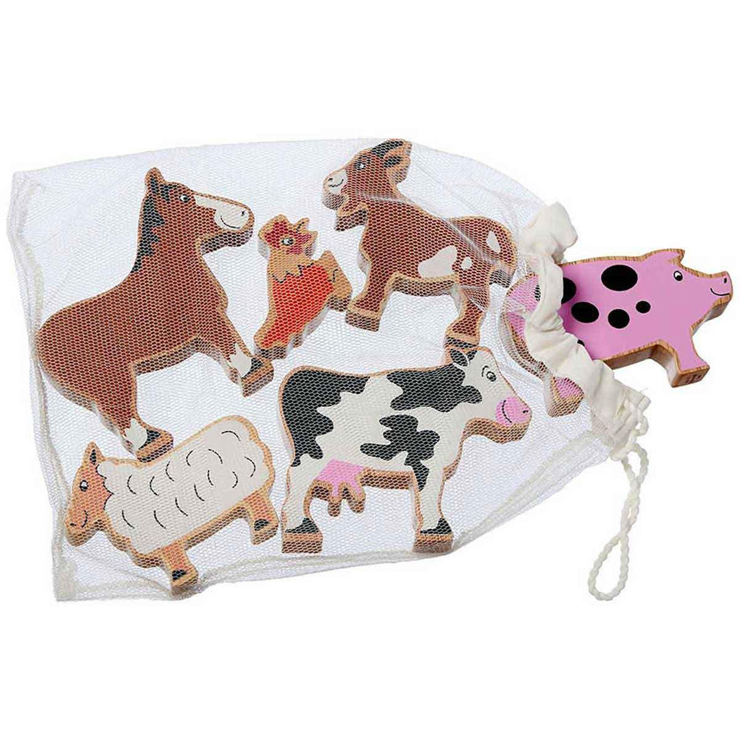 Lanka Kade Natural Wooden Farm Animals Bag Set Main Picture